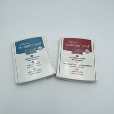Stampin Up Classic Ink Pads Buckaroo Blue  Cranberry Crisp New