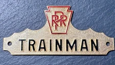 PRR PENNSYLVANIA RAILROAD KEYSTONE LOGO TRAINMAN BADGE I397