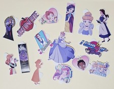 Disney Princess / 15 Vinyl Decal Stickers. Waterproof.