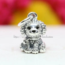 Authentic Pandora Sterling Silver Poodle Puppy Dog Charm Dangle 798871C01
