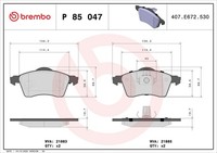 Bremsbelagsatz Scheibenbremse Prime Brembo P 85 047 FüR VW T4 Transporter 70K