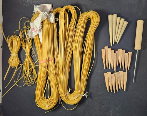 Chair Caning Kit: Cane, Awl, 12 Pegs, Binder, Instructions