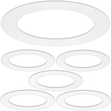 5-Pack of Gloss White Goof Trim Rings - Perfect for Recessed Ceiling Fixtures