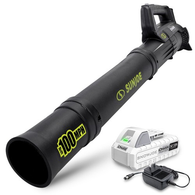 #ad Sun Joe 24 Volt IONMAX Jet Blower Cordless Compact Turbine w Battery Open Box $49.39