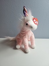 Ty Beanie Babies - Charmer the Retired Pink Unicorn (Vintage 2002) New-Mint 