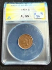 1902 INDIAN HEAD CENT ANACS AU 55 958
