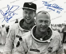 8x10 Print NASA Gemini 12 Buzz Aldrin and James Lovell Signed #GMBA