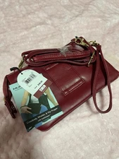 Mundi Crossbody, Wristlet, and Hip Hugger with SafeKeeper, Color: Brown/beige