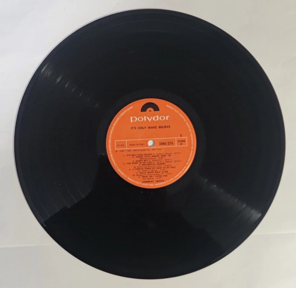 Conway Twitty – It's Only Make Believe -- LP vinile 33 giri Italia - Imagen 3 de 4