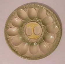Japan VINTAGE CERAMIC Easter Eggs Holder Tray Serving Platter DEVILED EGG PLATE
