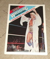1988 Ric Flair Wonderama Header Card NWA Supercards Wrestling