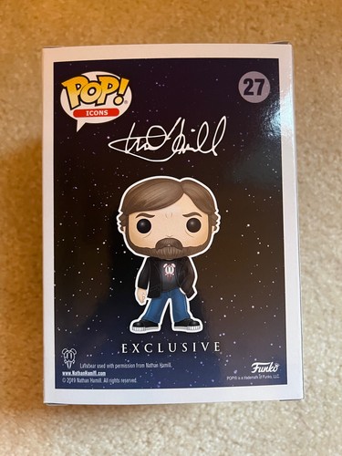 Funko POP Mark Hamill #27 Exclusive Limited Edition 2019 Rare Mint (Black Shirt) - Picture 2 of 2
