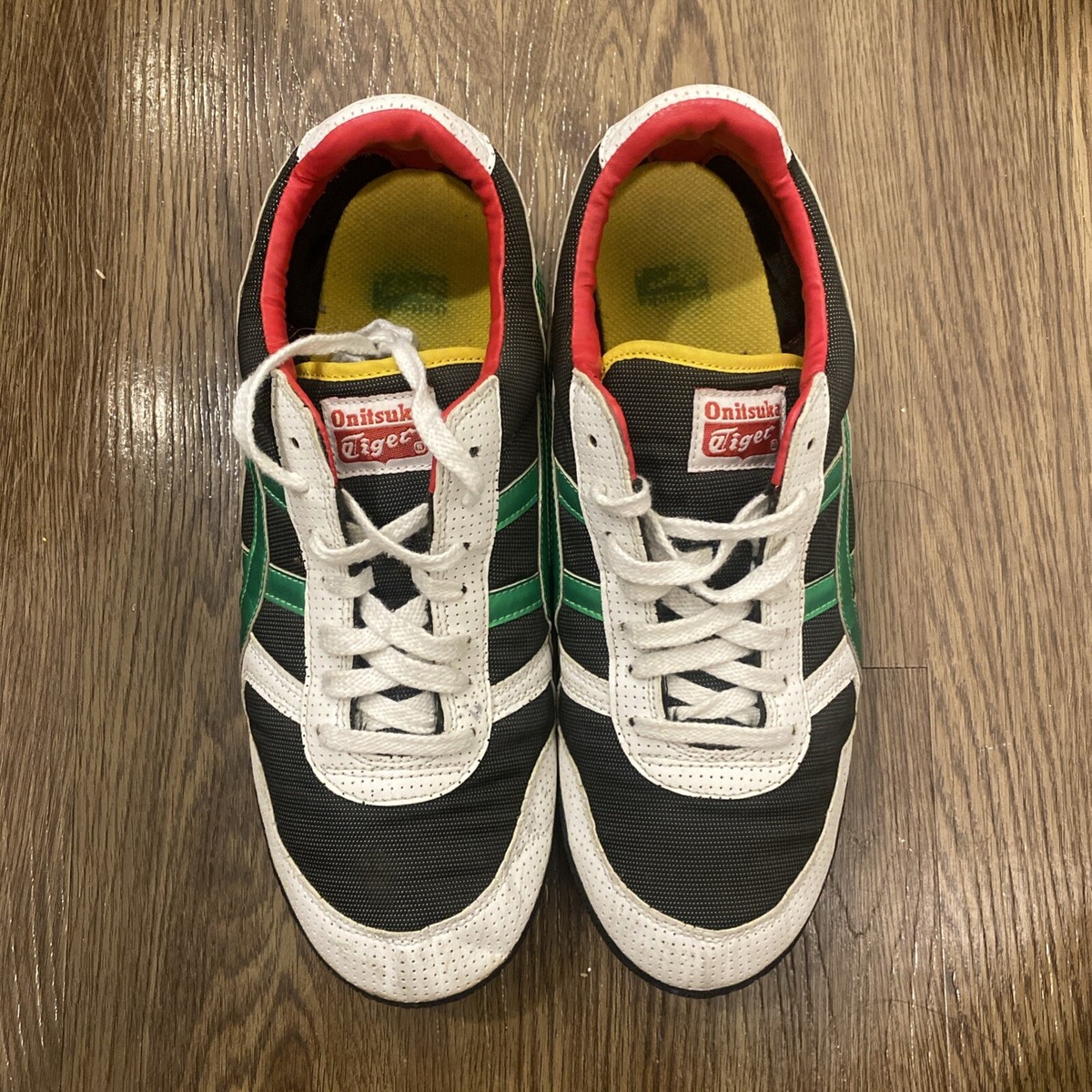 RARE Onitsuka Tiger Ultimate 81 Mens US 9.5 Jamaica Rasta