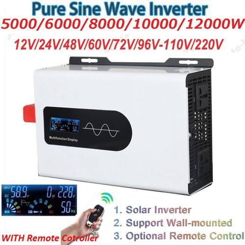 5KW~12KW Pure Sine Wave Inverter DC12/24/48/60/72/96V Solar Power Bank Converter