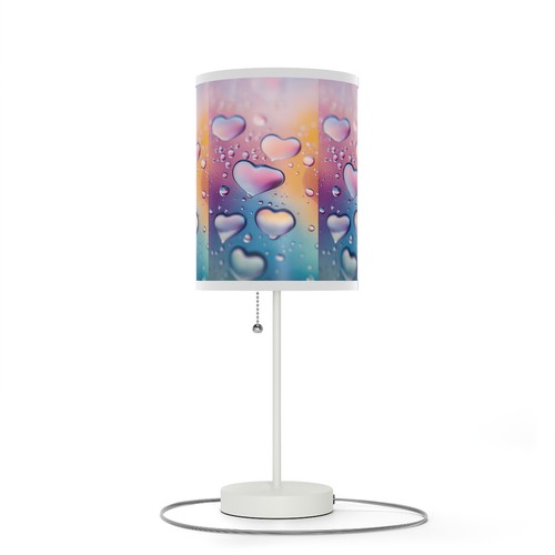 Heart-Decorated Table Lamp, Love Gift, Home Decor, Romantic Lighting, Bedroom - Picture 2 of 4