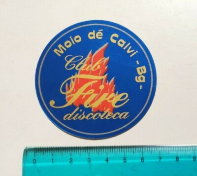 FIRE MOIO DE CALVI BERGAMO DISCO STICKER STICKER 80s ORIGINAL