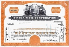 Sinclair Oil Corporation, New York, 1968 (100 Shares) - Dean Witter & Co