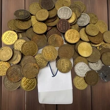 100 Pc No Cash Value Mixed Token Lot D - Age Size & Composition Varies By Coin