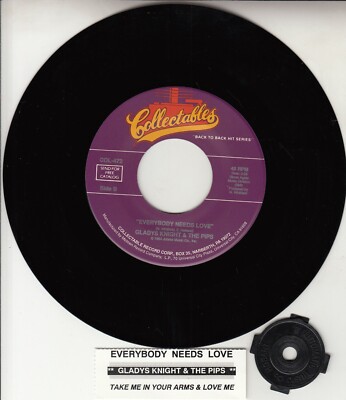 GLADYS KNIGHT & PIPS  Everybody Needs Love & Take Me In Your Arms 45 record NEW