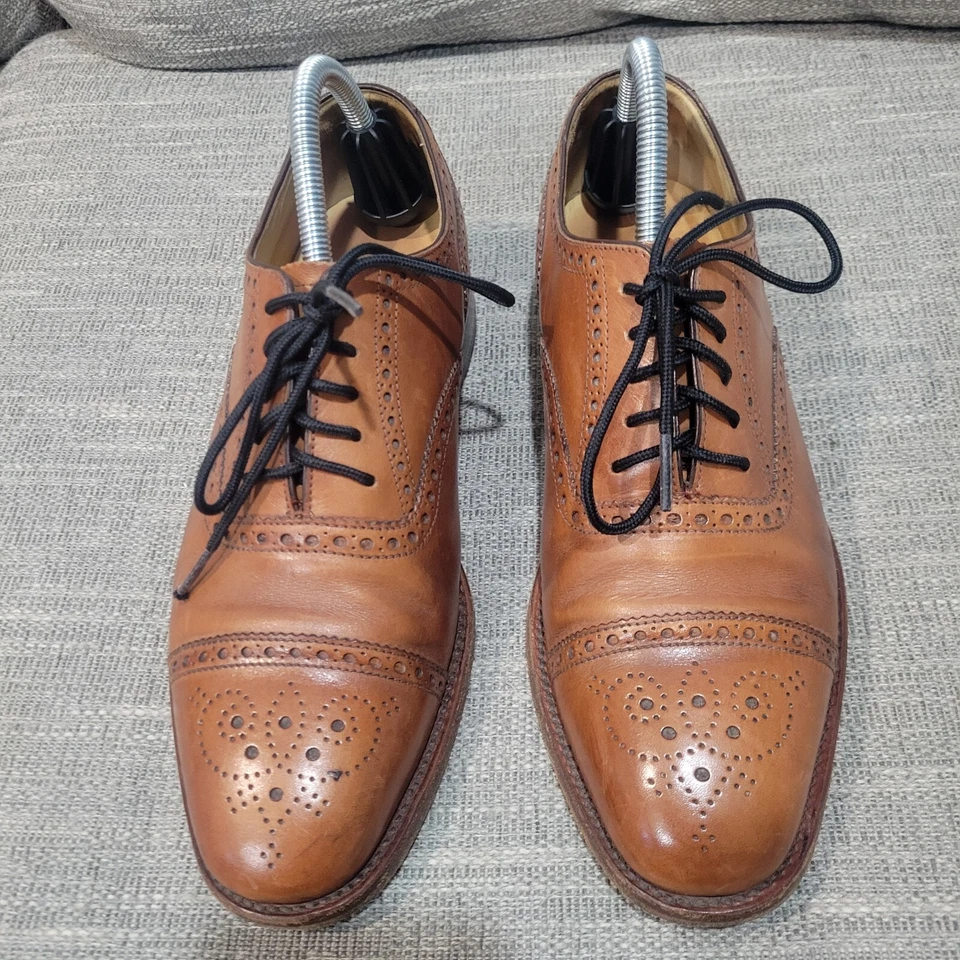 Zapatos para hombre Charles Tyrwhitt color tostado nogal brogue con cordones Oxford talla 7J Foto 2 de 4