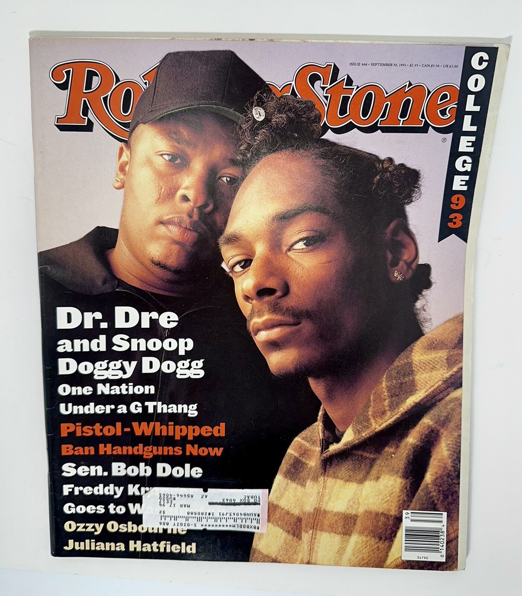 Dr Dre & Snoop Dogg Cover Rolling Stone Magazine Issue 666 Dr Dre & Snoop Dogg Cover Rolling Stone Magazine Issue 666