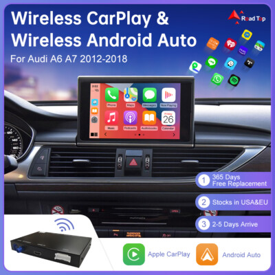 Wireless CarPlay Android Auto Mirror Link Retrofit Kits For Audi A6 A7 2012-2018