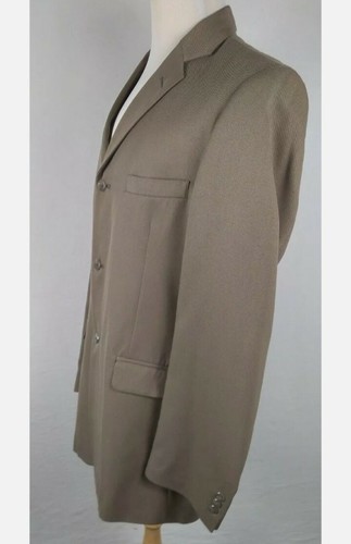john henry Men's Sz 42L biege color Poly Blend Sport Coat B62 - Picture 3 of 12