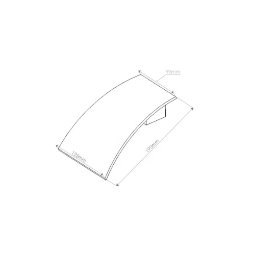 Sheetflow Waterfall Long Wall Mount Bath Spout 125mm x 190mm SP-8004B - Picture 2 of 2
