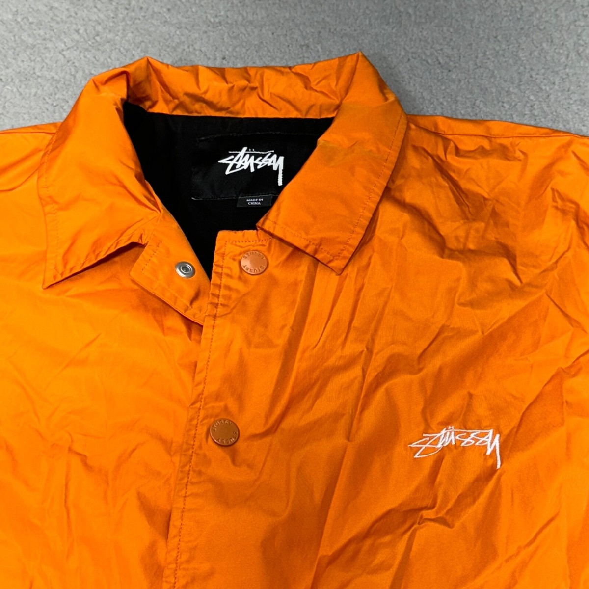 Stussy Jacket Men Extra Small Orange Cruise Coach Skateboard Stussy Jacket Men Extra Small Orange Cruise Coach Skateboard