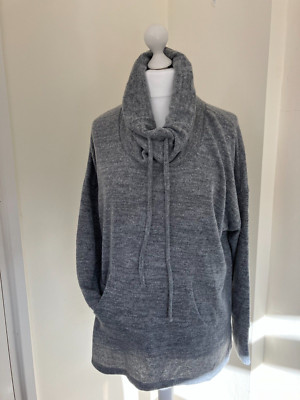 Sonoma weicher Fleece Rollkragenpullover mit Fronttasche - grau - XL neu mit Etikett