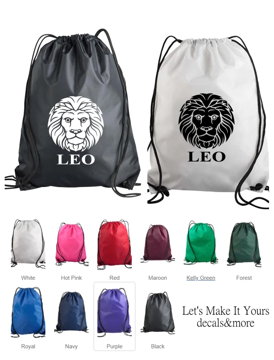 LION CUSTOM MADE DRAWSTRING BACKPACK CINCH SAC GIFT NYLON | eBay