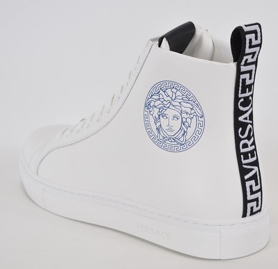 Baskets montantes homme Versace cuir blanc tête de méduse 39
