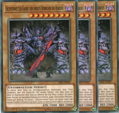 yugioh 3x Erzunterweltler Kaiser, der oberste Herrscher des Horrors SR06-DE007