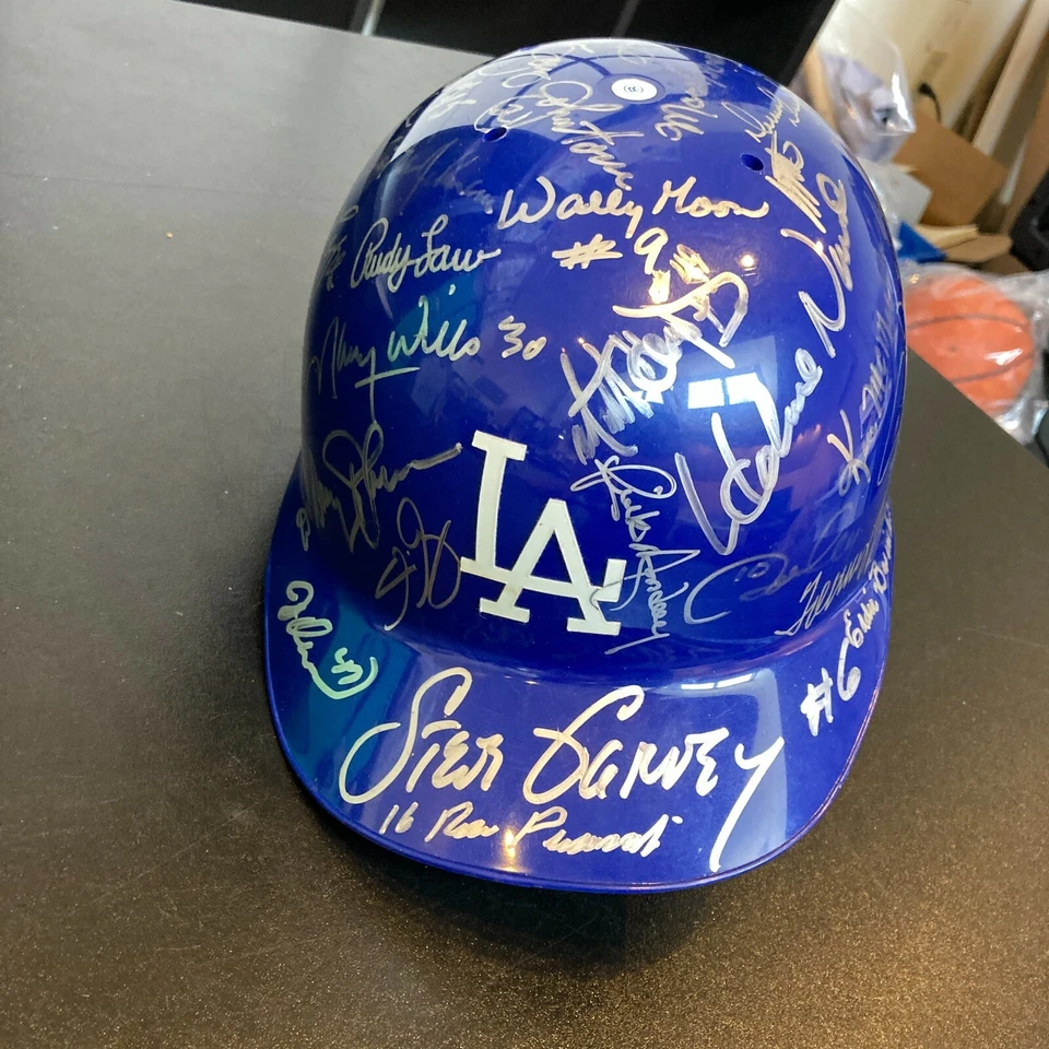 Beautiful Los Angeles Dodgers Legends Multi Signed Helmet 45+ Sigs With JSA COA - Image 4 of 4