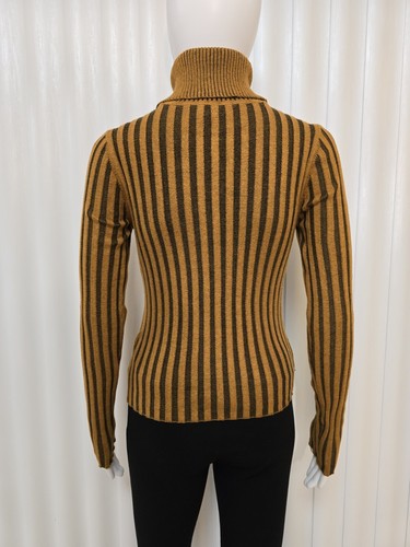 DKNY Women's Walnut Printed Turtleneck Ribbed Long-Sleeve Sweater Size S. - Picture 6 of 24