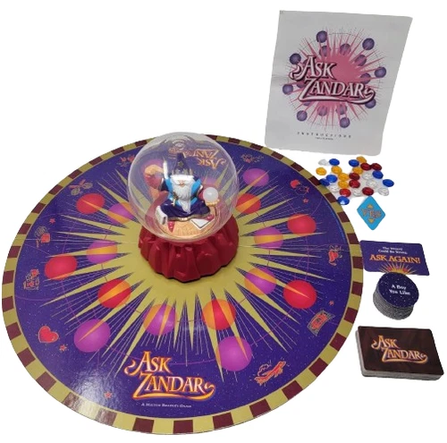 Vintage 1992 Milton Bradley Ask Zandar Board Game 100% Complete Tested