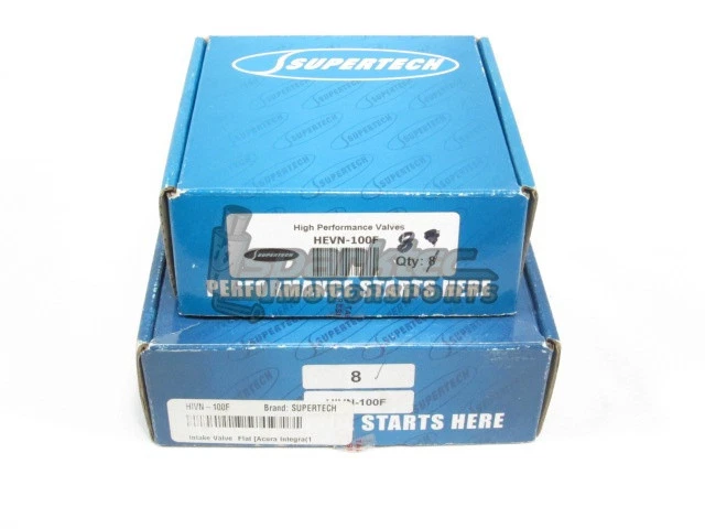 Juego de válvulas de motor nitruradas negras Supertech SS planas tamaño STD Honda B16A B17A B18C Foto 2 de 4