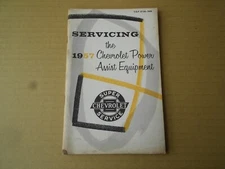 Servicing the 1957 Chevrolet Power Assist Equipment Factory Booklet Service