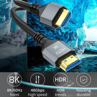 8K HDMI Kabel HDMI 2.1 High-Speed FULL HDTV HEIM TV für PS5, PS4, PC 1m 5m 10m