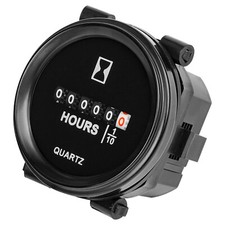 Yooreal Dc8v - 80v Round Hour Meter For Marine Boat Tractor Waterproof Ip67