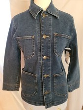 Lee Modern Chore Jacket Women’s X-small Xs Barn Work Rerun Blue 3538209 Nwt