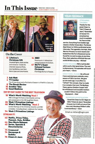 TV GUIDE Magazine December 6-19 2021 Melissa Joan Hart Mario Lopez Jana Kramer - Picture 2 of 2