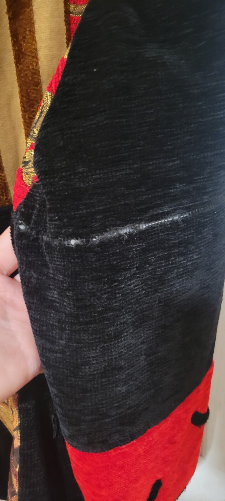 Indigo Moon Patchwork Statement Jacket Blazer Tap… - image 4