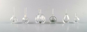Vicke-Lindstrand-for-Kosta-Boda-and-Edward-Hald-for-Orrefors-Perfume-bottles