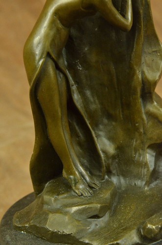Handmade Moreau Enchanting Beauty Bronze Sculpture Art Marble Figurine Lost Wax - Picture 10 of 12