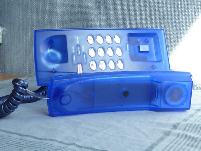 Commodore analog Telefon, Artikel: Nr. 032 003, Modell: C 2001 Transparent Blau 
