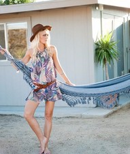 Show Me Your MuMu Ladies Gomez Mini Short Palm Sunday Dress Size M NWT 