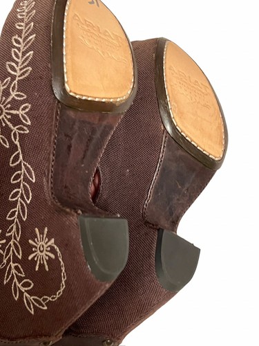 Ariat Vista Women’s Size 8 Brown Floral Wedge Sandals T-Strap NWOB - Picture 6 of 10