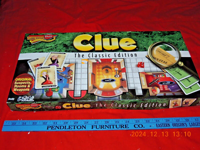 Clue Detective Board Game The Classic 1949 Edition 2010 Hasbro Fully Complete