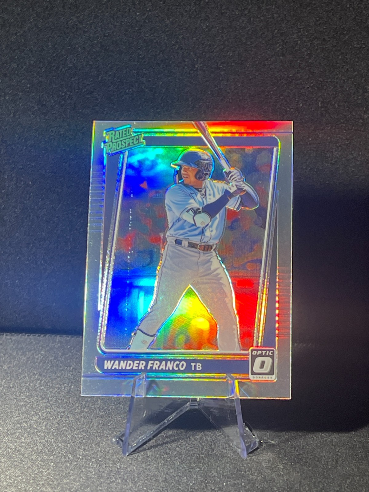 2021 Donruss Optic Rated Prospect Wander Franco RP-1 Silver Prizm Baseball